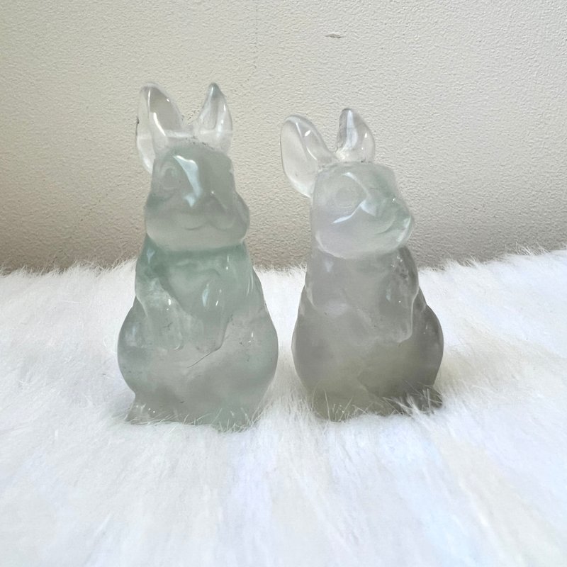 彩螢石兔子 | 水晶 | 水晶擺件 | 水晶卡通及動物 - 擺飾/家飾品 - 水晶 綠色