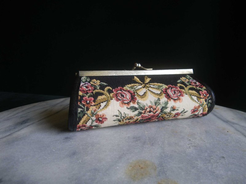[OLD-TIME] Early Jacquard Cloth Handbag - กล่องเก็บของ - วัสดุอื่นๆ หลากหลายสี