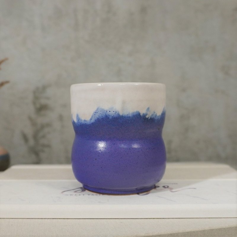粉紫腰身握杯,茶杯,水杯-容量約250ml - 咖啡杯/馬克杯 - 陶 橘色