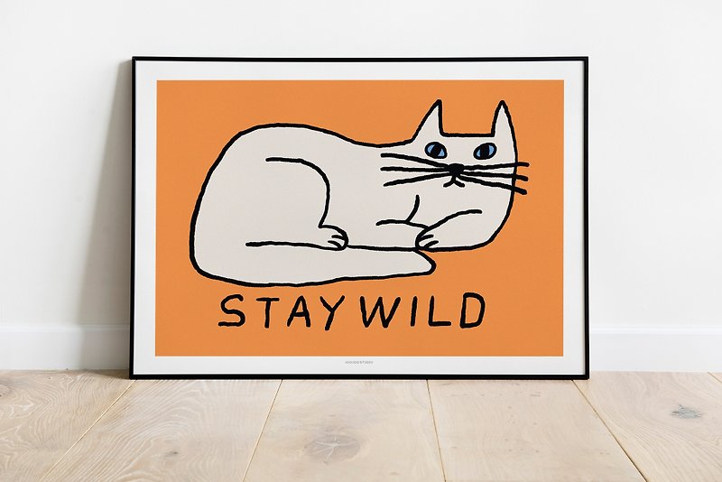 Staywild poster (A3/A4) - โปสเตอร์ - กระดาษ สีส้ม