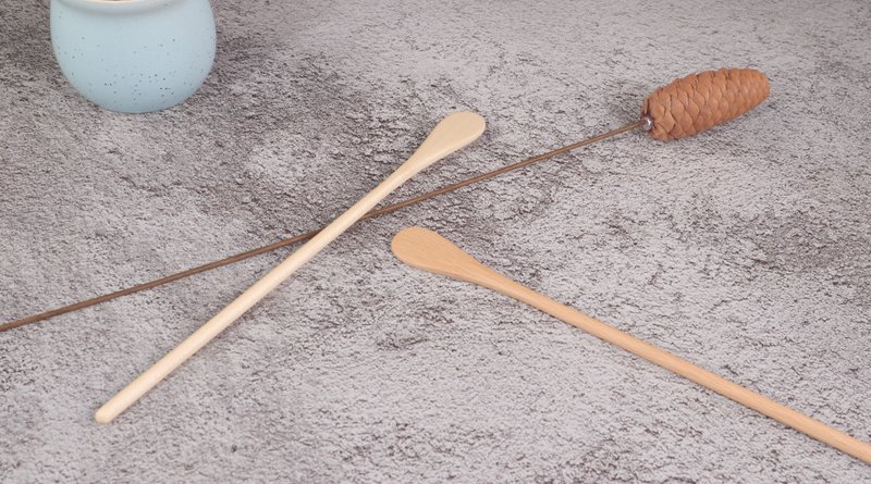 Nordic style stirring rod 2 set - ช้อนส้อม - ไม้ 