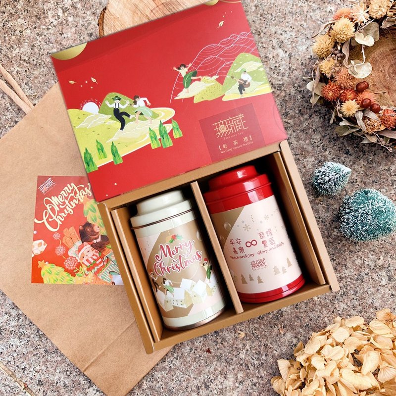 P2 Christmas Charity_Sun Moon Lake Black Tea Triangular Tea Bags 5 tall canned gift box set (Ruby + Hongyun Black Tea) - Tea - Fresh Ingredients Multicolor