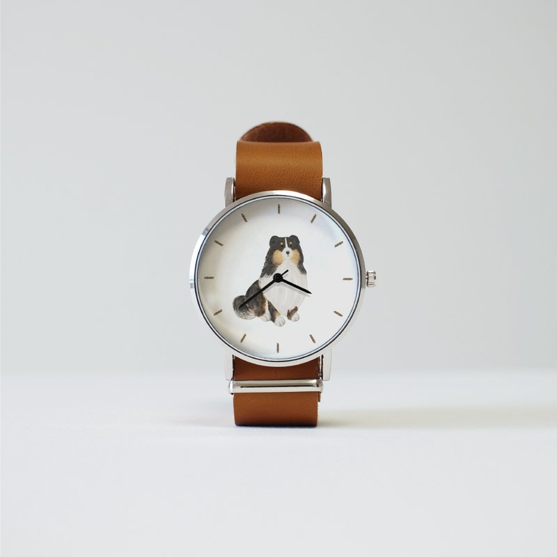 Sheltie [Tri-color] Drop-eared watch - Women's Watches - Other Materials Black