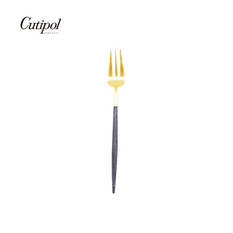 | Cutipol | GOA Blue Gold Matte Pastry Fork - ช้อนส้อม - สแตนเลส สีน้ำเงิน