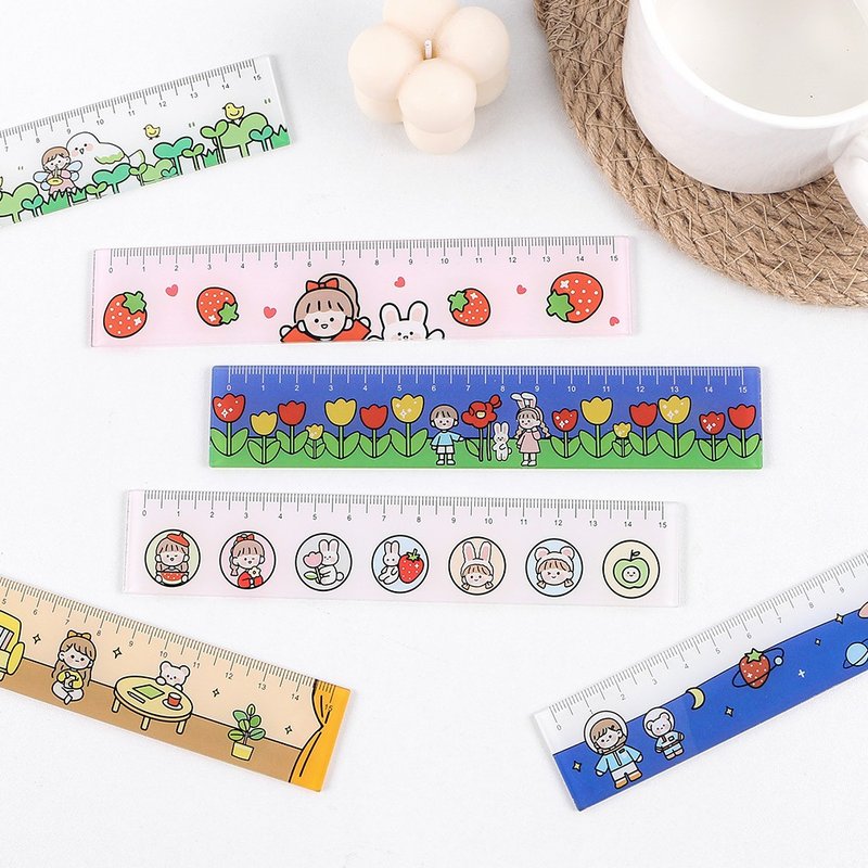 InfeelMe Warm Sky Dreamer Acrylic Ruler 15cm Ruler - อื่นๆ - อะคริลิค 