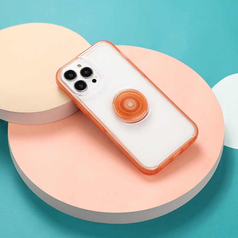 iPhone 13 系列 Symmetry炫彩透明泡泡騷保護殼/手機殼-橙透 - 手機殼/手機套 - 塑膠 橘色