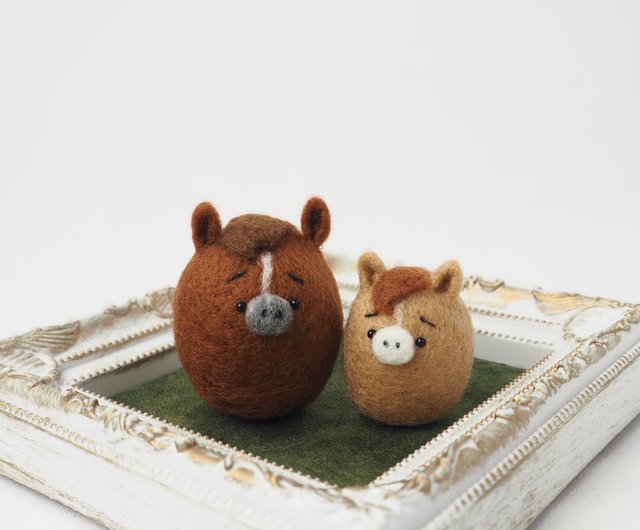2026年干支(午) まゆ馬親子正月飾りセット 羊毛フェルト - ショップ