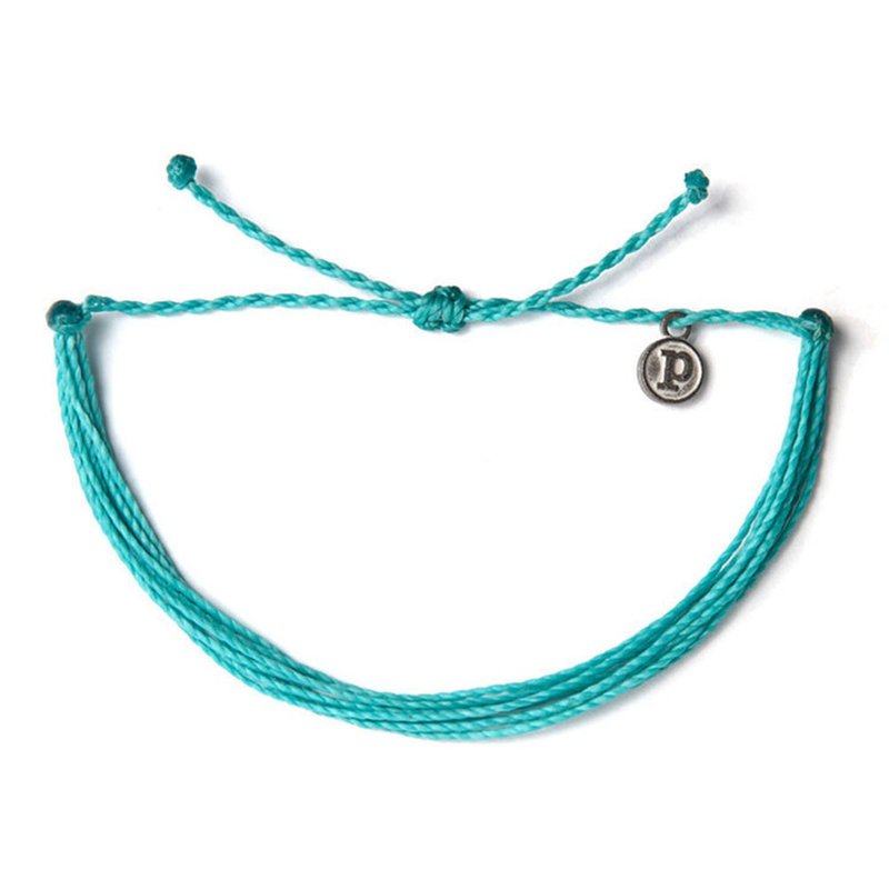 Pura Vida 美國手工 太平洋藍色系 可調式手環 - 手鍊/手環 - 防水材質 藍色