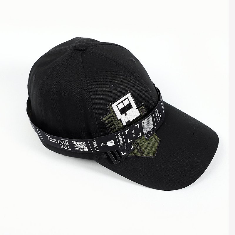 DIY Manual Cap (Black)-Green House Embroidery - หมวก - ผ้าฝ้าย/ผ้าลินิน สีดำ