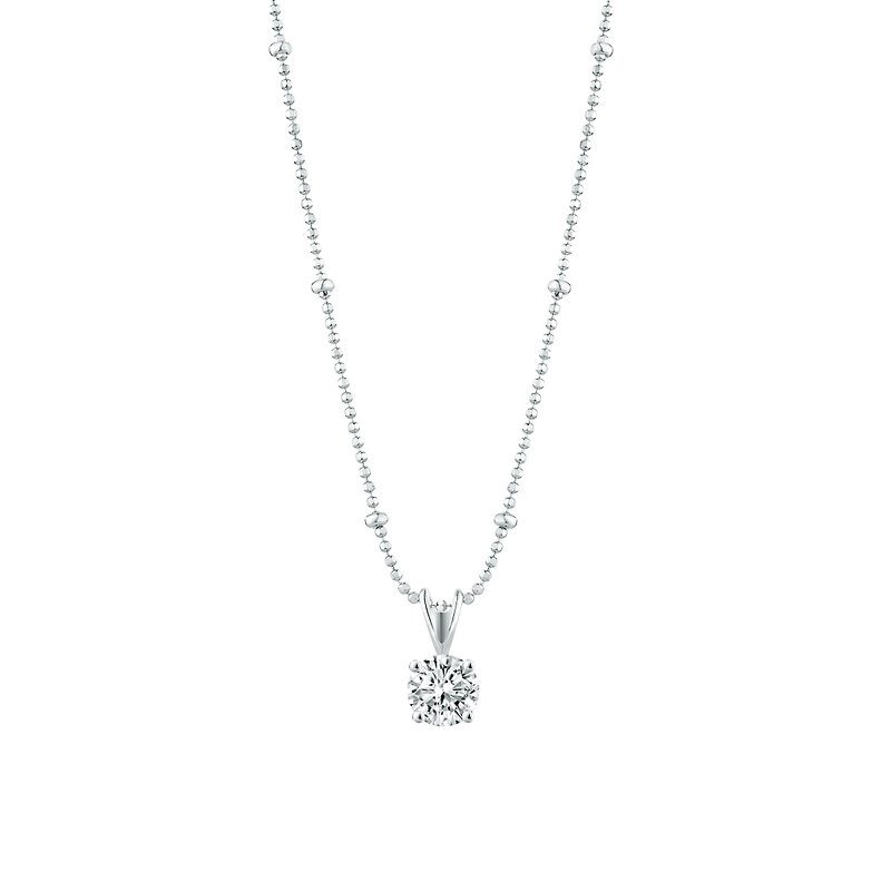 【Gift box】925 Silver CZ Diamond Pendant & Necklace - Necklaces - Sterling Silver Silver