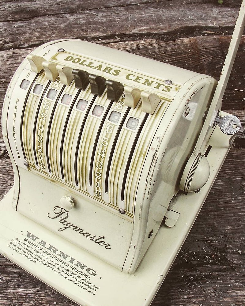 American antique-Vintage Paymaster Check Printer - อื่นๆ - โลหะ ขาว