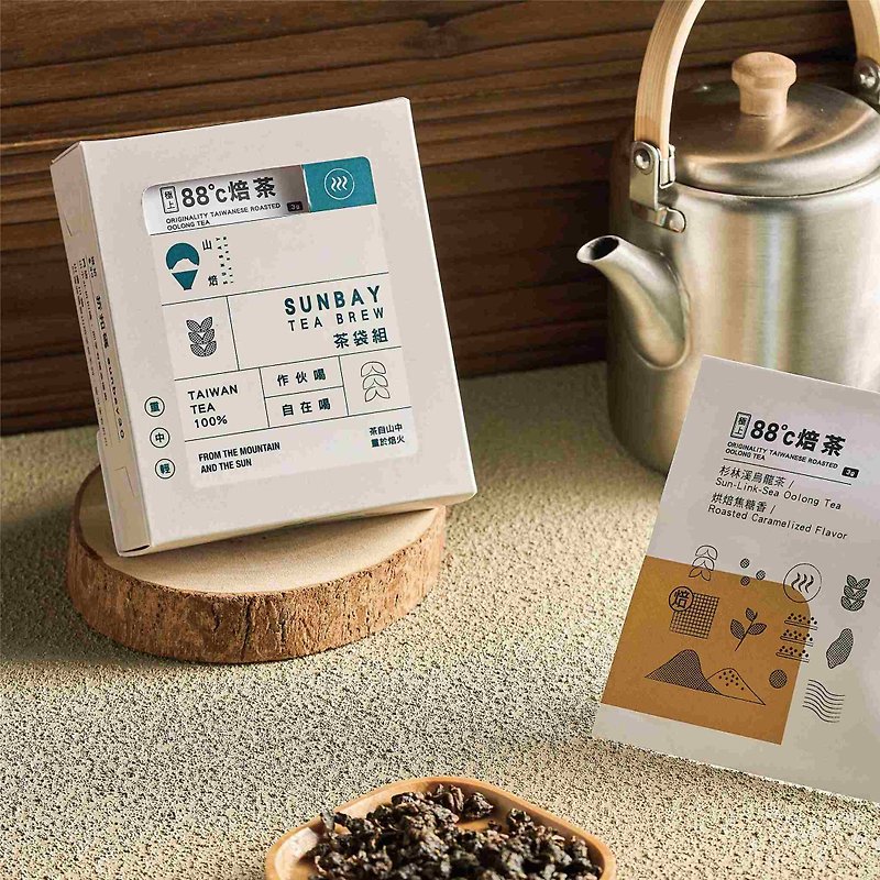 [Yamaho SUNBAY TEA] 88c Hojicha free-drinking original leaf tea bags 6 pieces/suitable for cold brew tea - Tea - Paper 