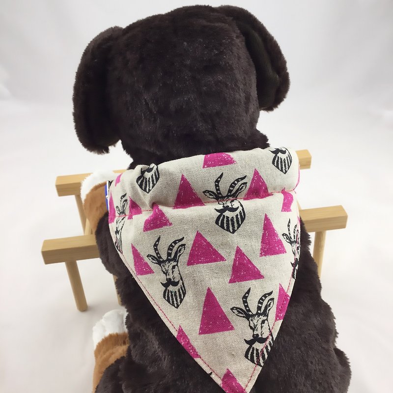 寵物三角巾—摩登山羊現代風 - 寵物衣服 - 棉．麻 