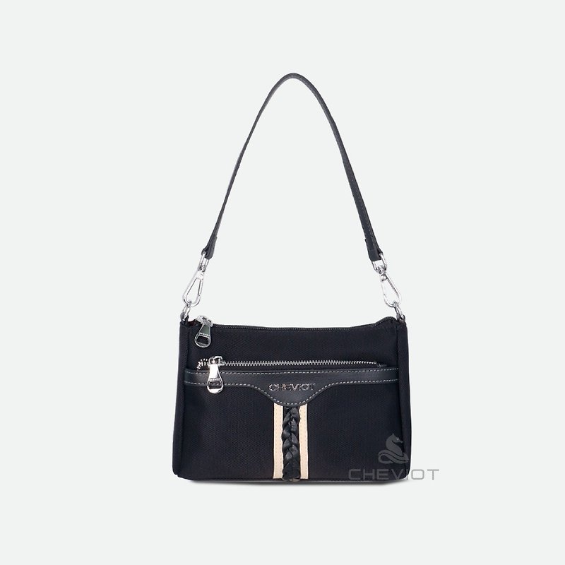 [Fast Shipping] [CHEVIOT] Jazz Diva Series Side Backpack-19117 - Messenger Bags & Sling Bags - Nylon Black