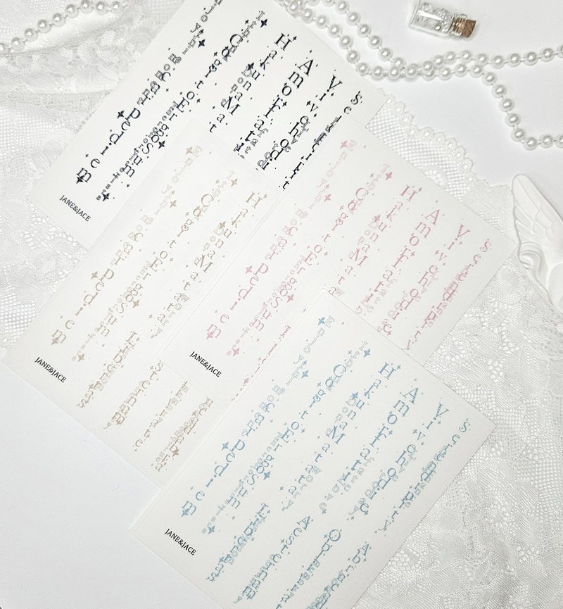 Twinkle Lettering Transparent Sticker - 貼紙 - 其他材質 