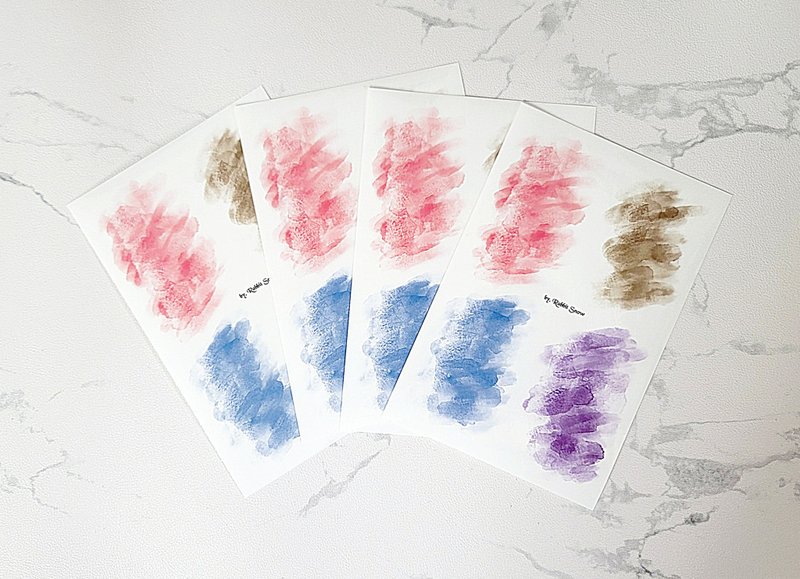 Watercolor stickers - สติกเกอร์ - วัสดุอื่นๆ 