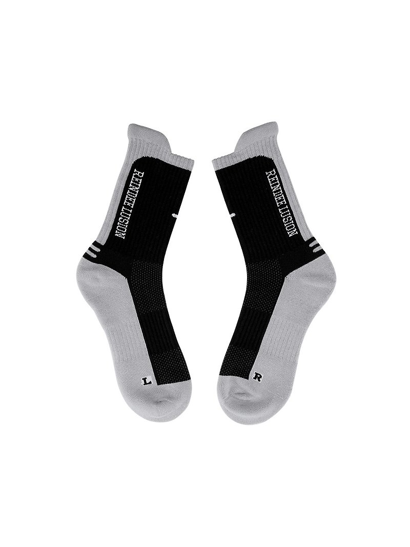 Sports Elite Breathable Comfort Thickened Mid-High Socks - ถุงเท้า - วัสดุอื่นๆ สีเทา