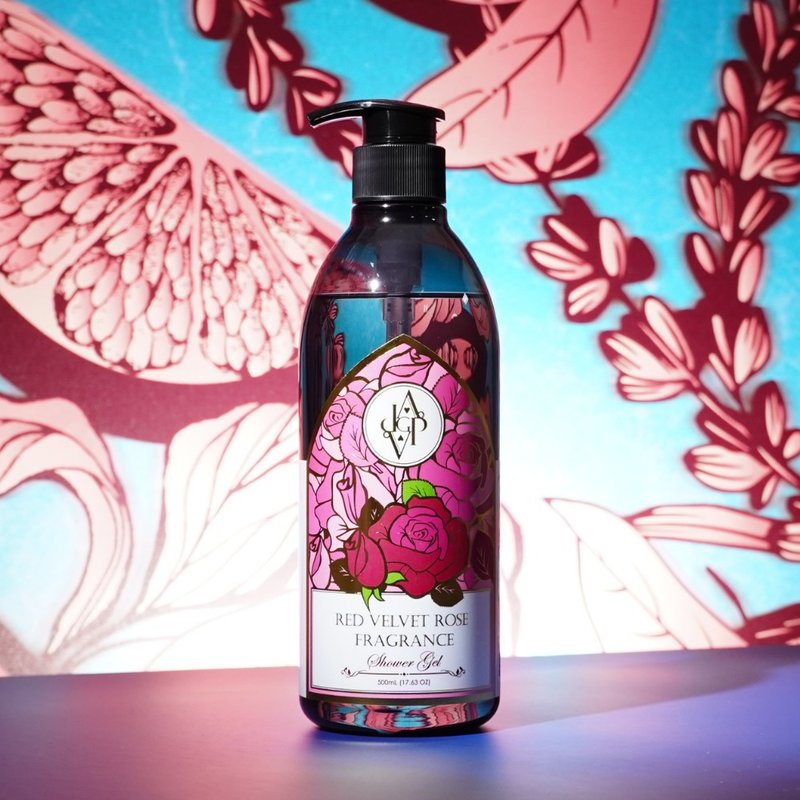 [Elegant and chic rose fragrance] Red velvet rose fragrance shower gel - Body Wash - Other Materials Pink