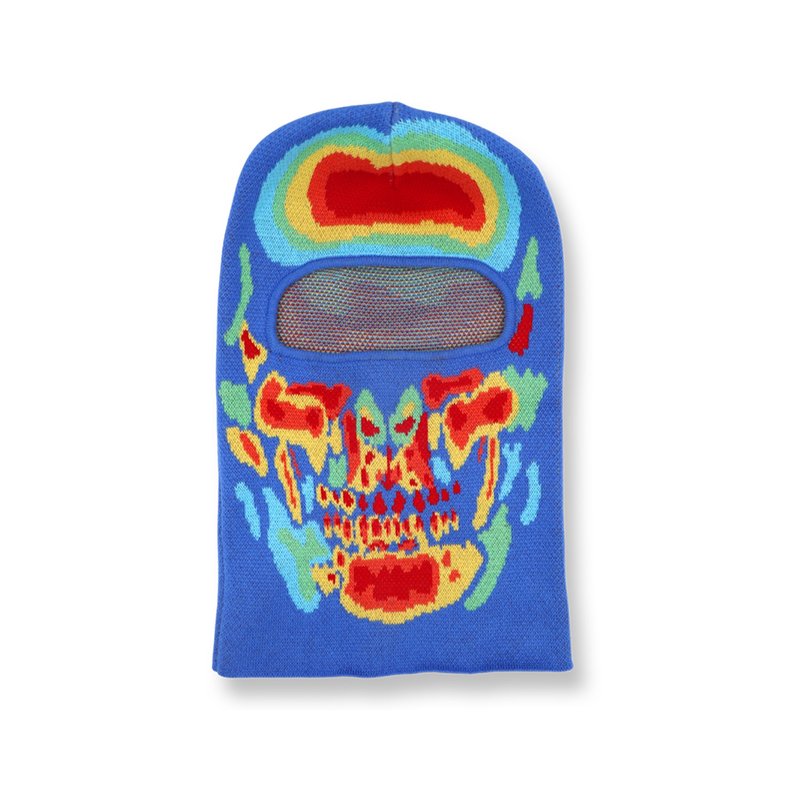 MOODLABBYLORRAINE | INFRARED JACQUARD-KNIT BALACLAVA - หมวก - ผ้าฝ้าย/ผ้าลินิน หลากหลายสี