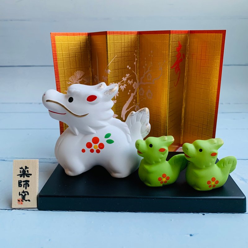 Jincai attracts a lucky dragon - red plum - parent-child group - mascot of the Year of the Dragon - Stuffed Dolls & Figurines - Pottery 