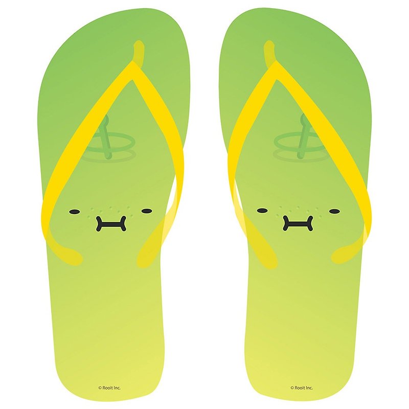 New series - no personality Star Roo flip-flop slippers (male / female): [big face melon], BB04 - รองเท้าลำลองผู้ชาย - ยาง สีเขียว
