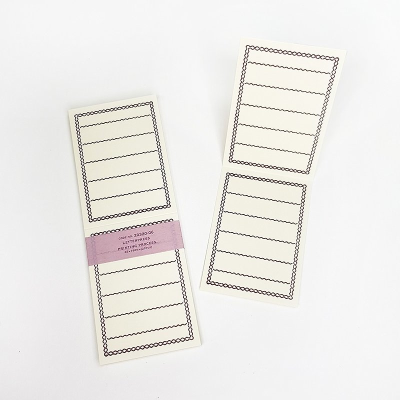 Classiky Letterpress Folding Memo Card / Purple (20320-06) - Sticky Notes & Notepads - Paper Purple