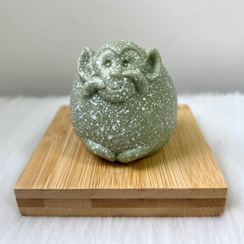 十二生肖青砂石擺件 - 猴 | 風水擺件 | 奇門擺件 | 開運 - 擺飾/家飾品 - 石頭 綠色