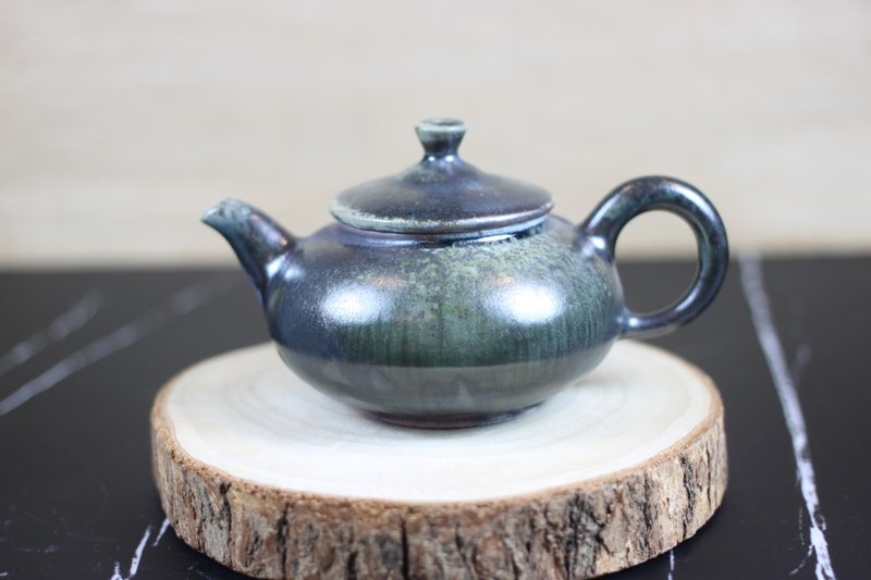 【氣質生活】柴燒天目釉 手工茶壺 名家葉敏祥手工作品 - 茶壺/茶杯/茶具 - 陶 