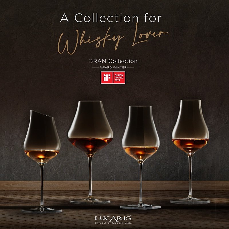 Lucaris Gran手工威士忌杯4入禮盒組 - 杯子 - 玻璃 白色