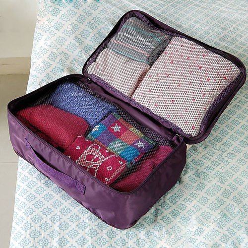 Suitcase clothing storage bag - medium building block stacking