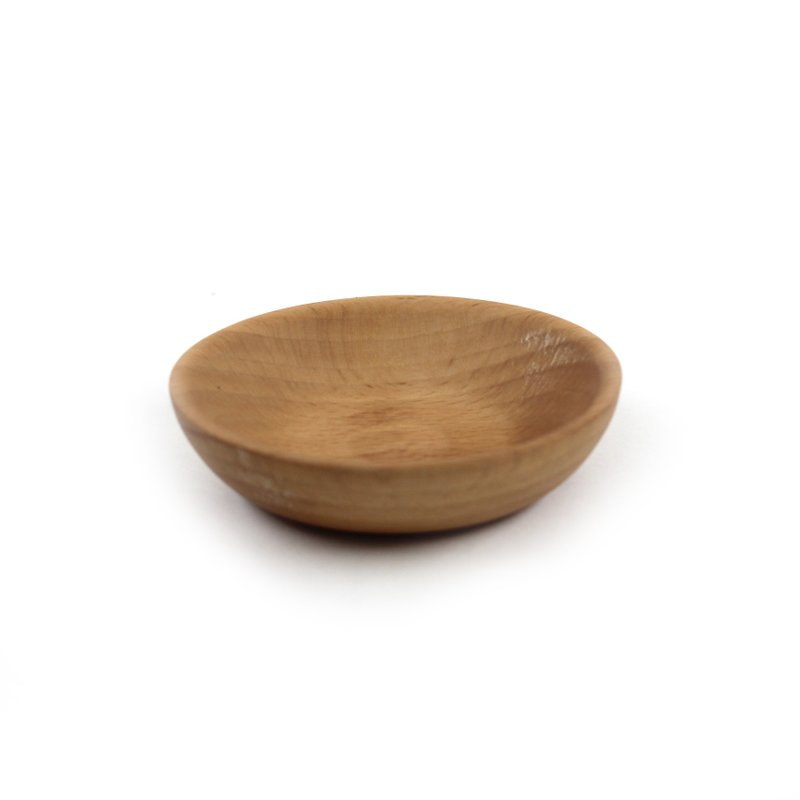 |CIAO WOOD| Wood Round Side-Dish Plate/ Sauce Dish - จานเล็ก - ไม้ สีนำ้ตาล