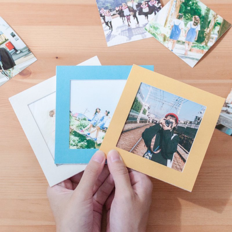 Customized handmade square paper photo frame [hibi classic] photo/souvenir/decoration/ornament/couple gift - กรอบรูป - กระดาษ 