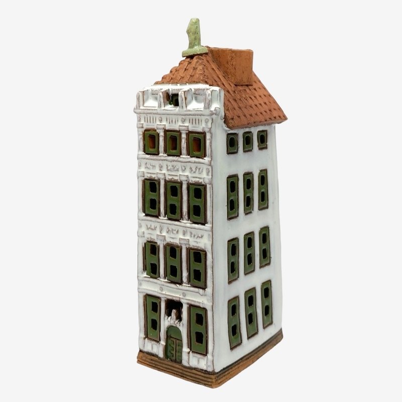 SOLO歐洲家居-手工陶瓷小屋 燭台 10cm 迷你 波蘭系列 - 香氛蠟燭/燭台 - 陶 白色