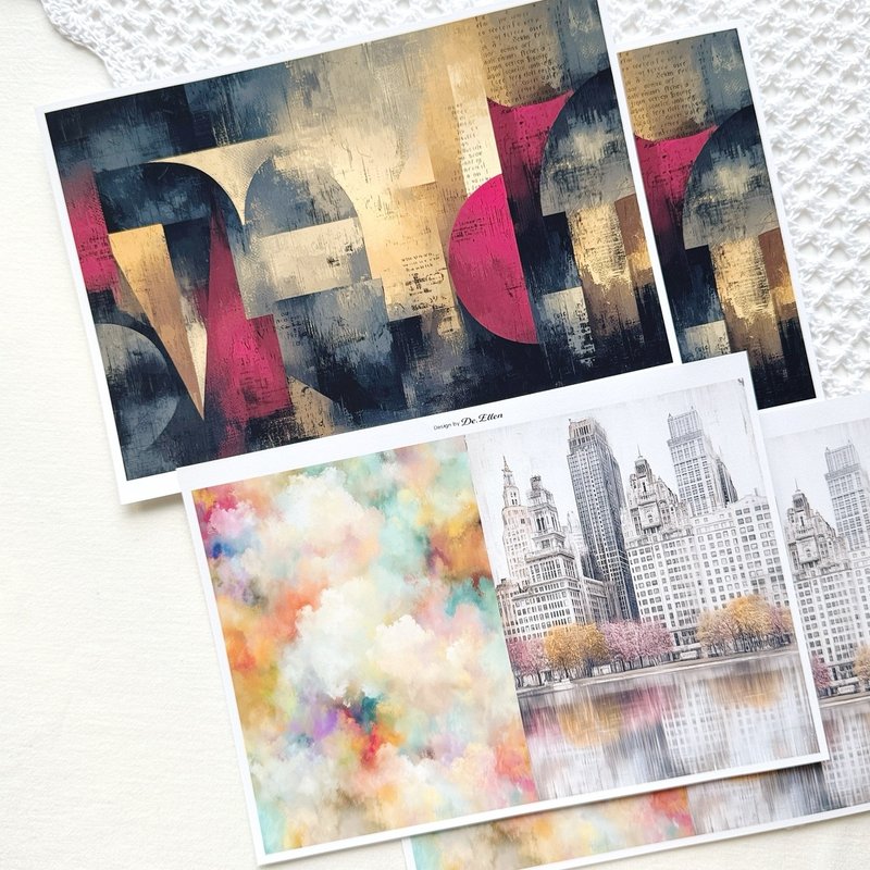 Z478 - a variety of background - 貼紙 - 紙 