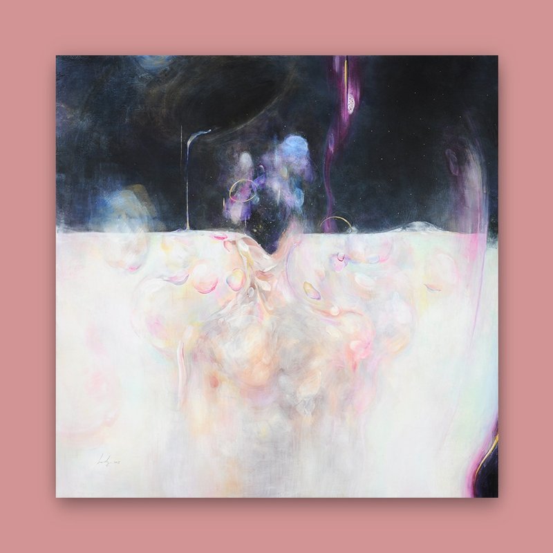 視線之後的世界 / 100 x 100 公分 / 壓克力彩 畫作 / 2015年繪 - 海報/掛畫/掛布 - 顏料 多色