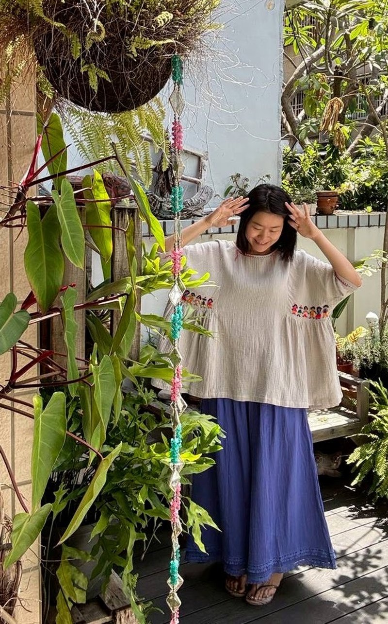 七個脈輪 / 寬褲 / BOHO年度特賣 - 女長褲 - 棉．麻 