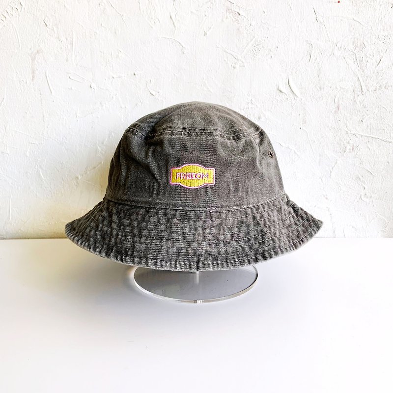 Liberty Trading Company-Washed Distressed Fisherman Hat-Light Gray - Hats & Caps - Cotton & Hemp Gray