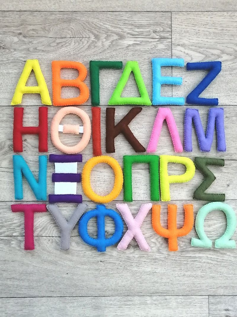 Greek Letters Soft Greek Alphabet Greek letters font Custom greek Letter Greek - ของเล่นเด็ก - วัสดุอีโค หลากหลายสี