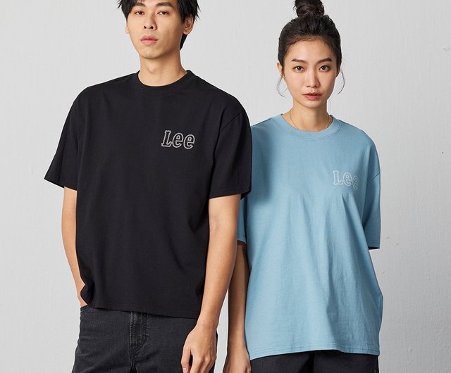 Lee 男女兼用 ドット小ロゴ半袖Tシャツ - ショップ leejeans-tw Tシャツ メンズ - Pinkoi