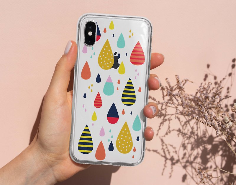 Colorful Raindrop Clear TPU  Phone Case Cover for iphone  X 6 7+ 8  Plus S9 S9+ - Phone Cases - Silicone Transparent