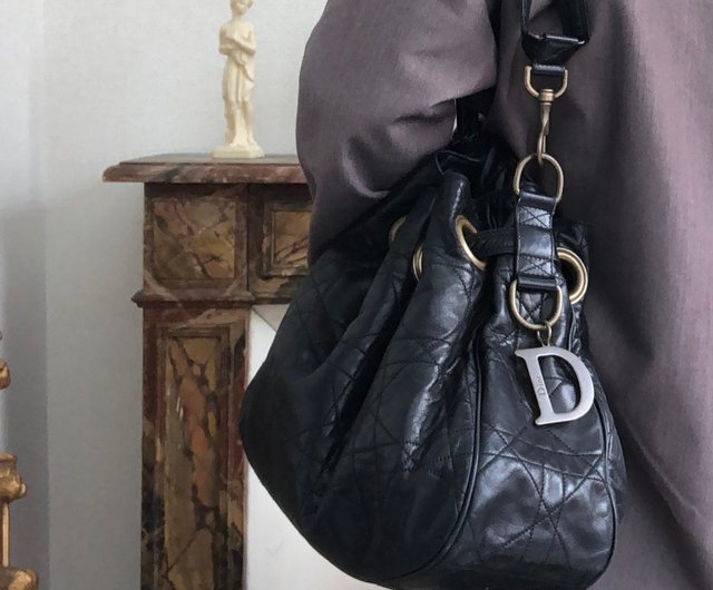 日本直送 名牌中古包 】 Christian Dior カナージュ Dモチーフ レザー