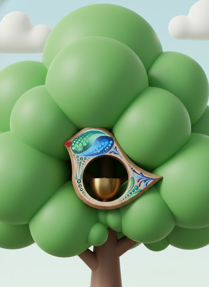 點點曼陀羅翠鳥鈴 - 壁貼/牆壁裝飾 - 木頭 