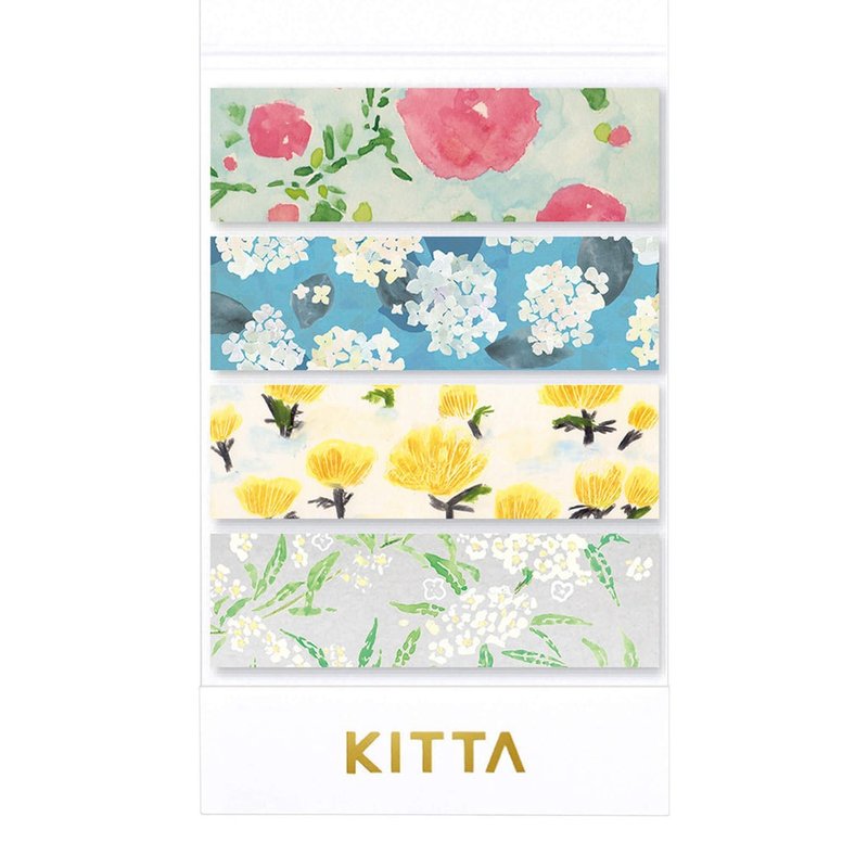 【KING JIM】KITTA Carries Washi Tape Flower 7 (Designed by Omori Cotton) - Stickers - Paper Multicolor