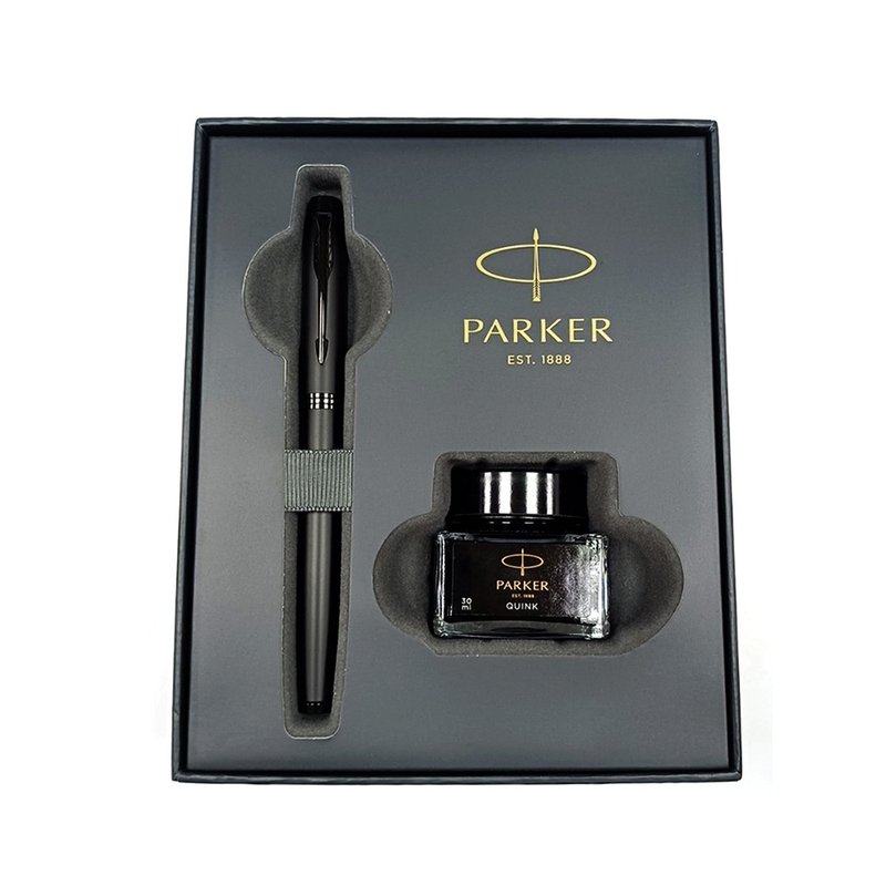 PARKER 新經典 理性黑鋼筆 墨水禮盒組 - 鋼筆 - 其他金屬 黑色