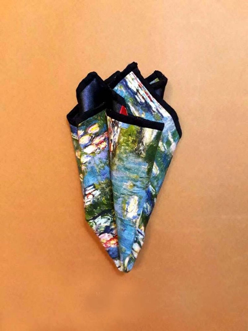 Pocket Square Monet - หูกระต่าย/ผ้าพันคอผู้ชาย - ผ้าฝ้าย/ผ้าลินิน หลากหลายสี