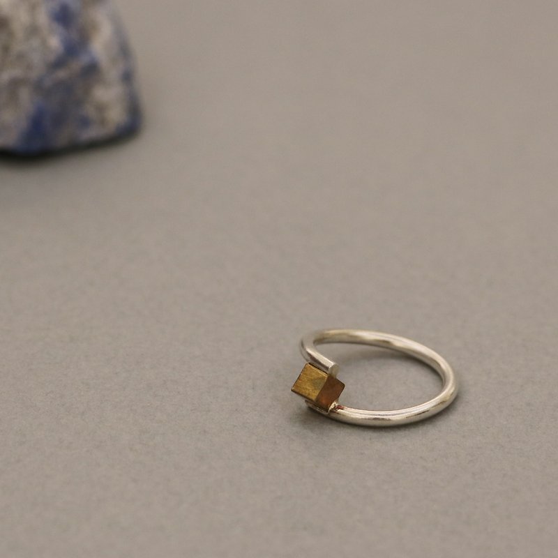 raw square ring - General Rings - Sterling Silver Silver