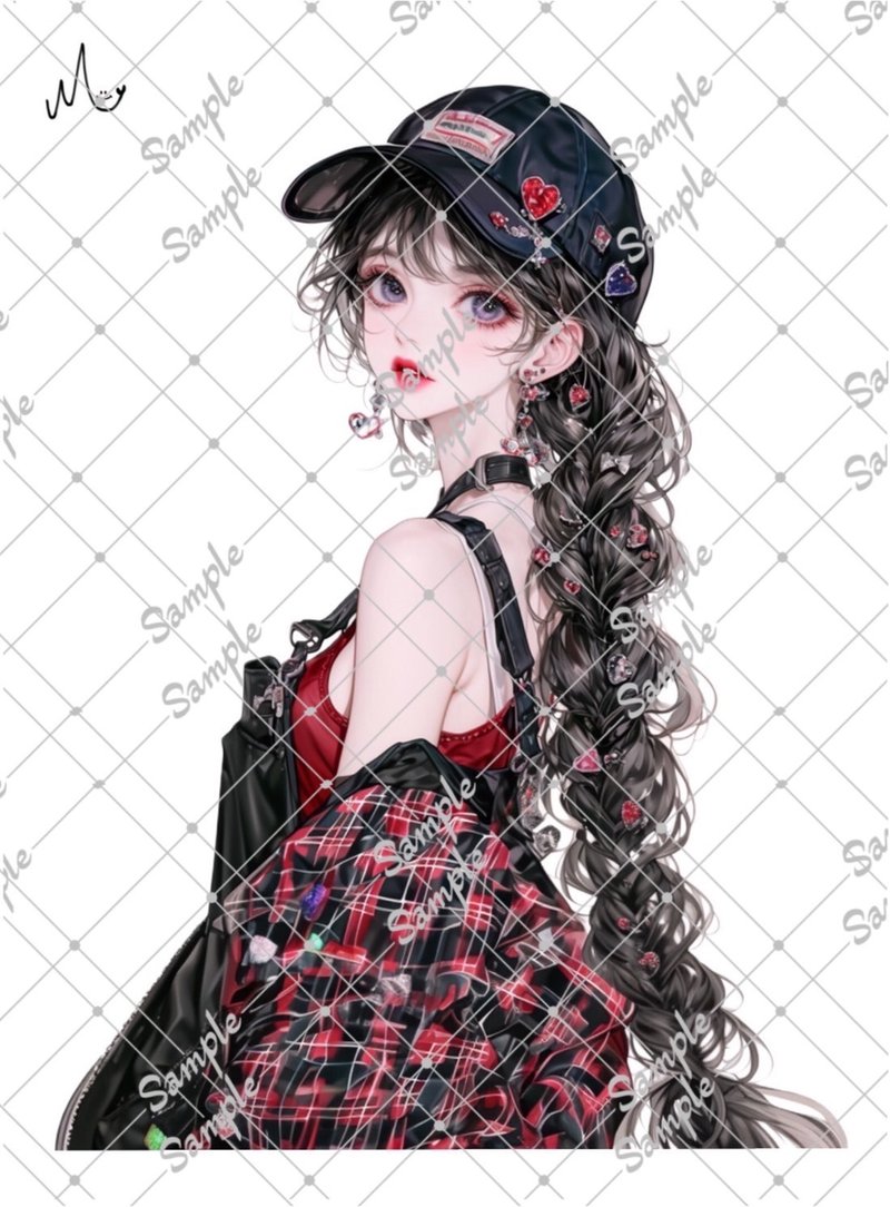 オリジナル人物ステッカー - 貼紙 - 紙 