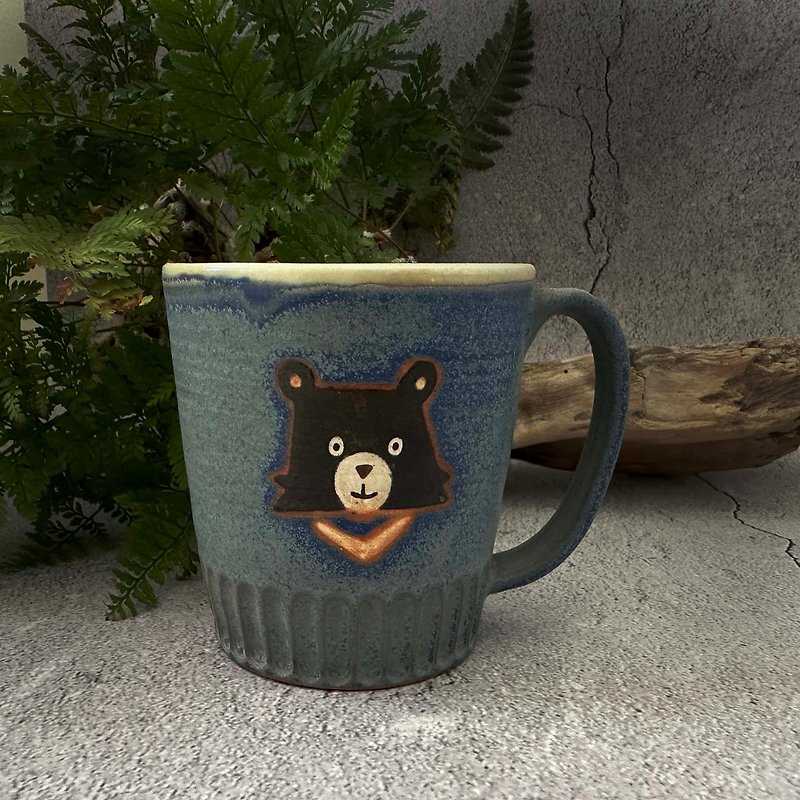 甜蜜復刻 黑熊相館  咖啡杯 馬克杯 300 c.c. - 咖啡杯 - 陶 