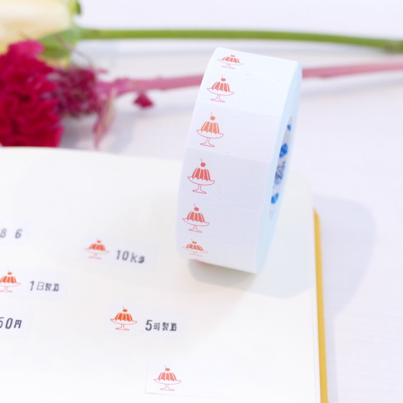 標籤貼紙 果凍 (無打孔) - 貼紙 - 紙 紅色