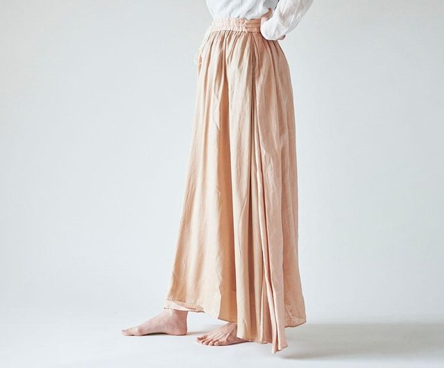 在庫ラスト1点SALE】enrica longskirt pinkbeige / botanical dye - ショップ PINT スカート -  Pinkoi